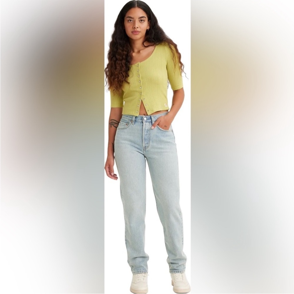 NWT LEVI'S Blue 501 ‘81 Jeans Linear Motion size 25x31 - Picture 7 of 10